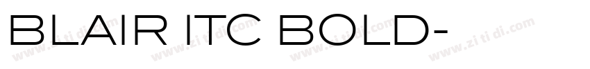 BLAIR ITC BOLD字体转换